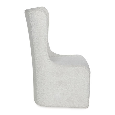 Radkin Wing-Back Dining Side Chair | Burnished Brown Wood