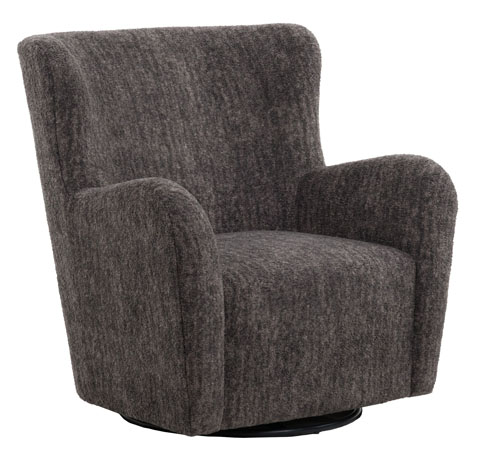 Rowenburg Fabric/Metal Swivel Glider Accent Chair