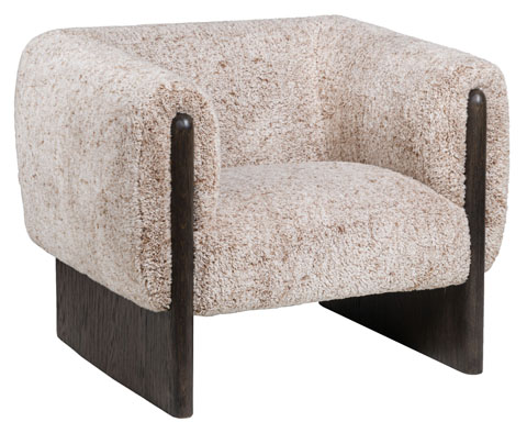 Olethea Fabric/Wood Accent Chair