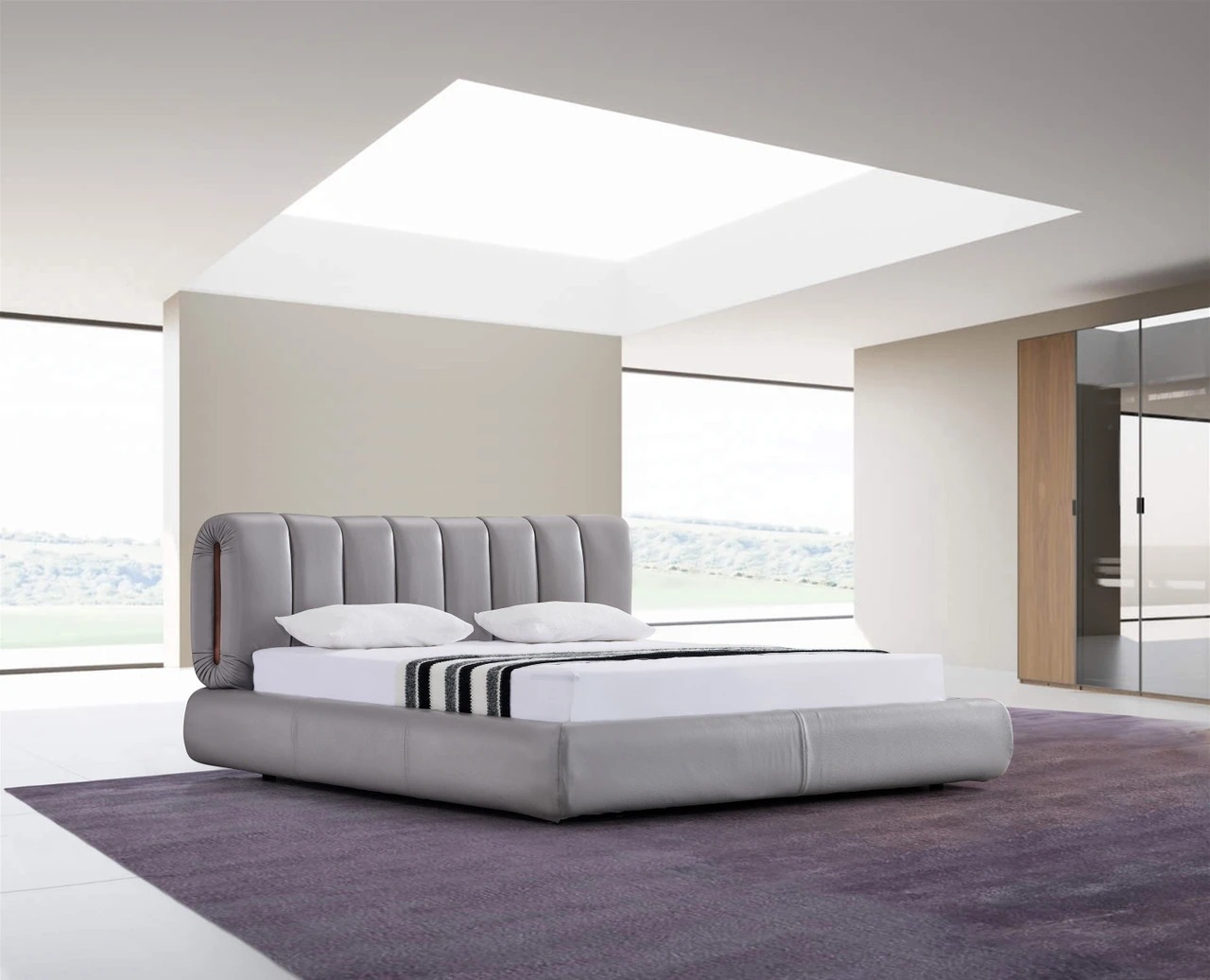 Noah Leather Platform Bed