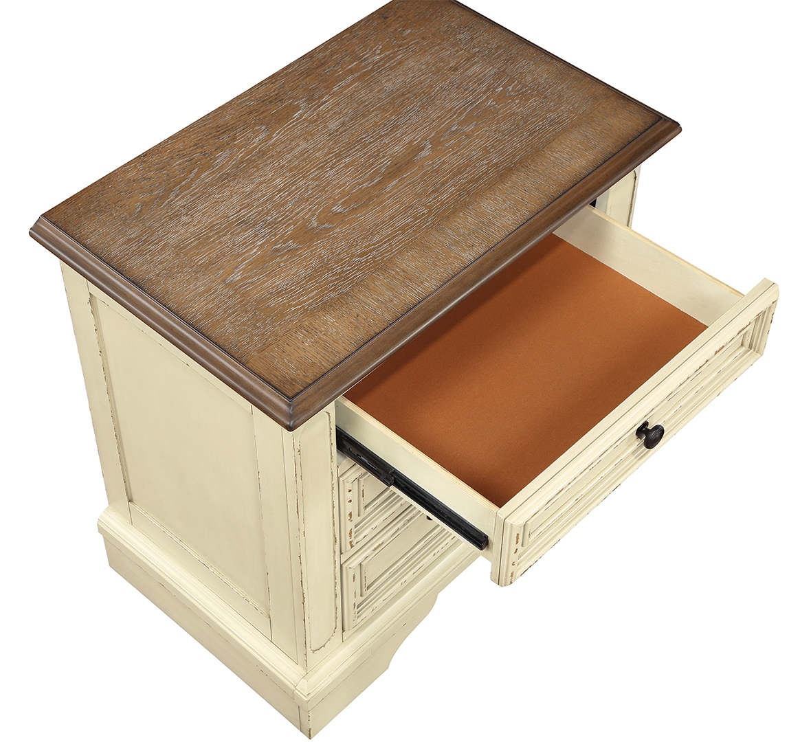 Noble 3-Drawer Wood Veneer Nightstand