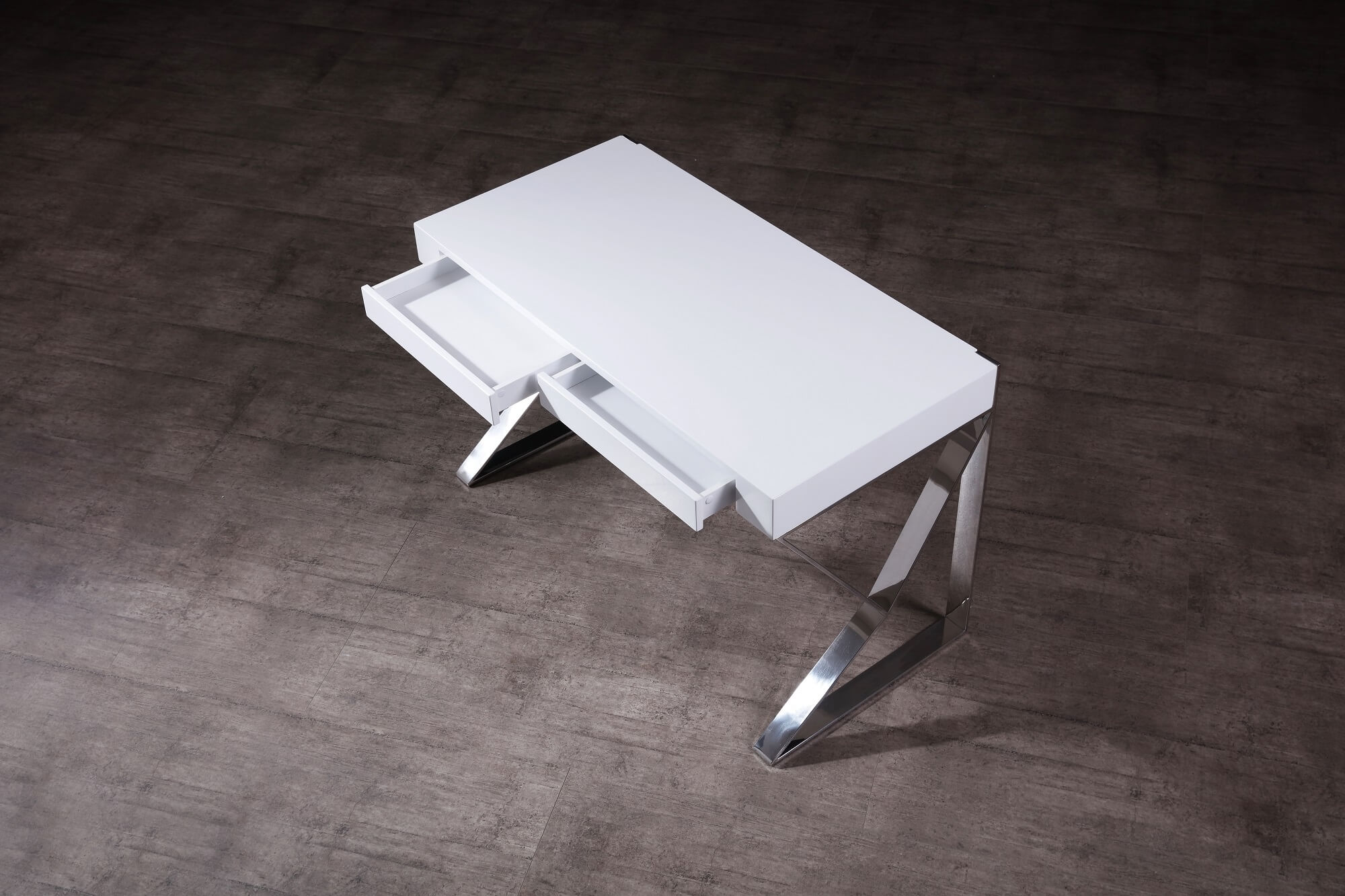 Noho Modern High Gloss Office Desk with Storage Drawers