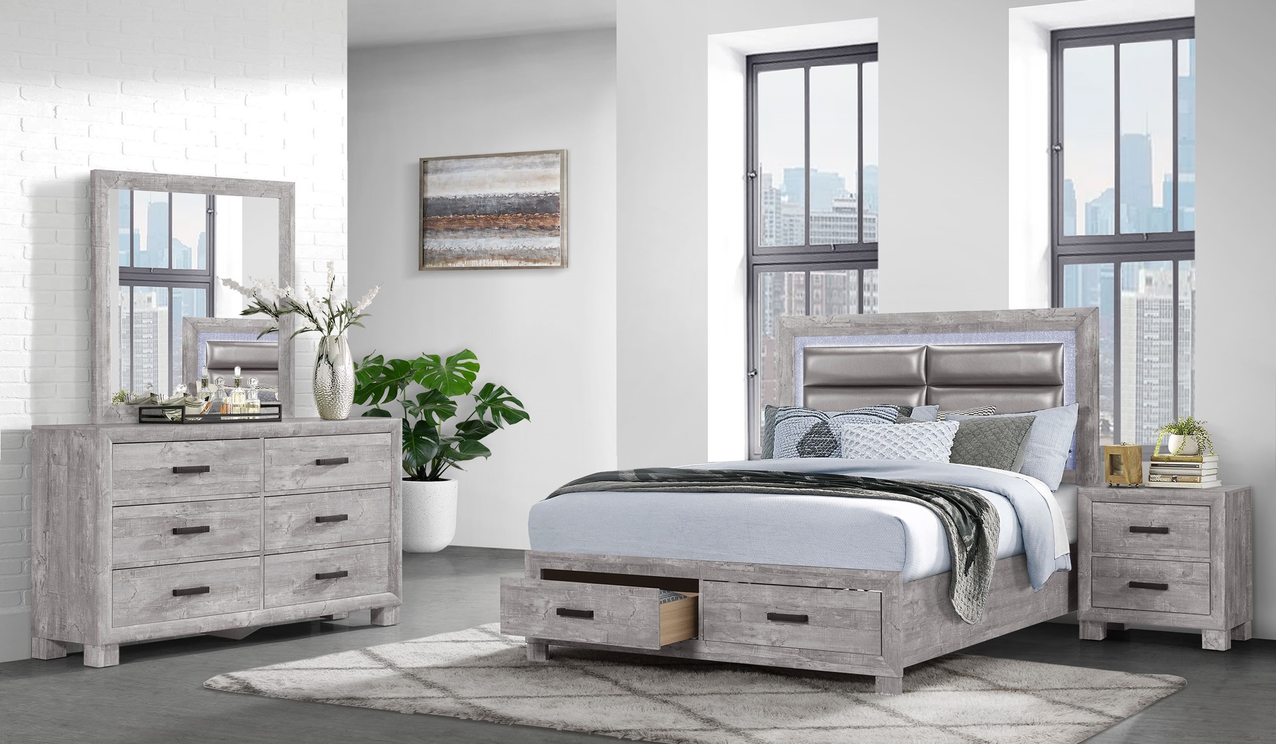 NOLAN GREY QUEEN BED