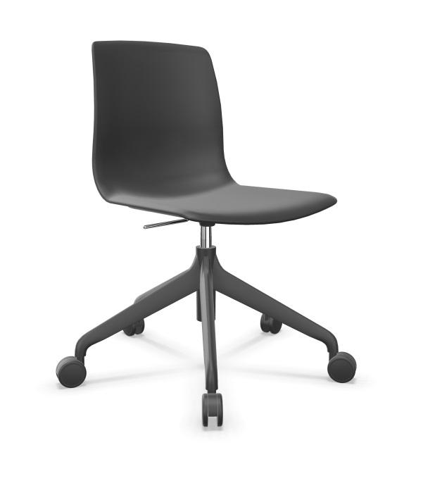 Noom 50 Polypropylene Swivel Gaslift Chair w/5 Spoke Castors