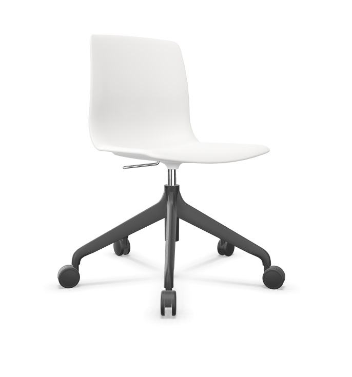 Noom 50 Polypropylene Swivel Gaslift Chair w/5 Spoke Castors