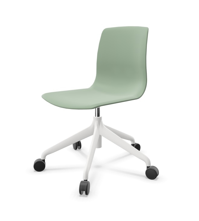 Noom 50 Polypropylene Swivel Gaslift Chair w/5 Spoke Castors