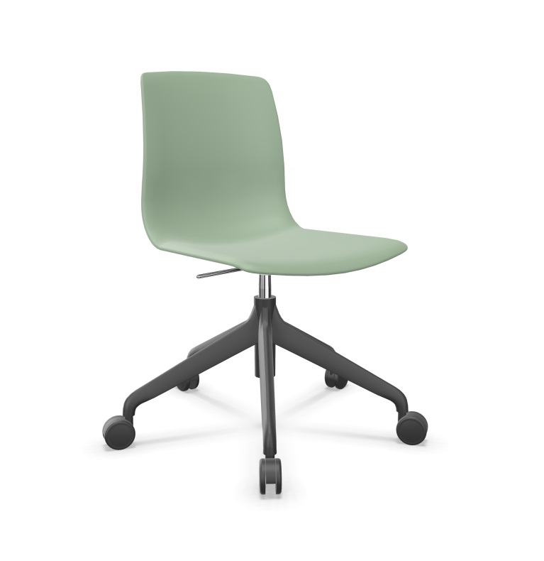 Noom 50 Polypropylene Swivel Gaslift Chair w/5 Spoke Castors