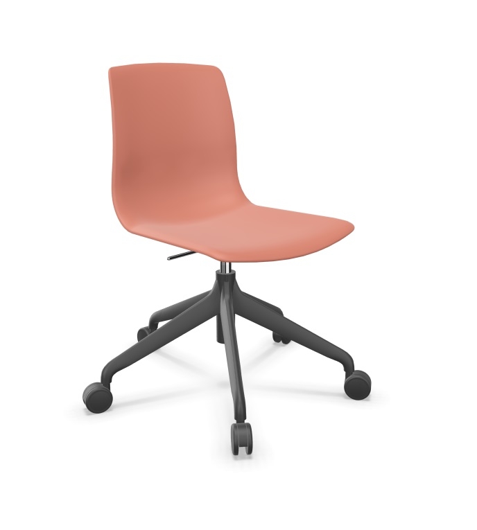 Noom 50 Polypropylene Swivel Gaslift Chair w/5 Spoke Castors
