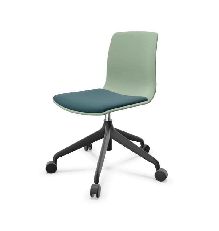 Noom 50 Polypropylene Swivel Gaslift Chair w/5 Spoke Castors