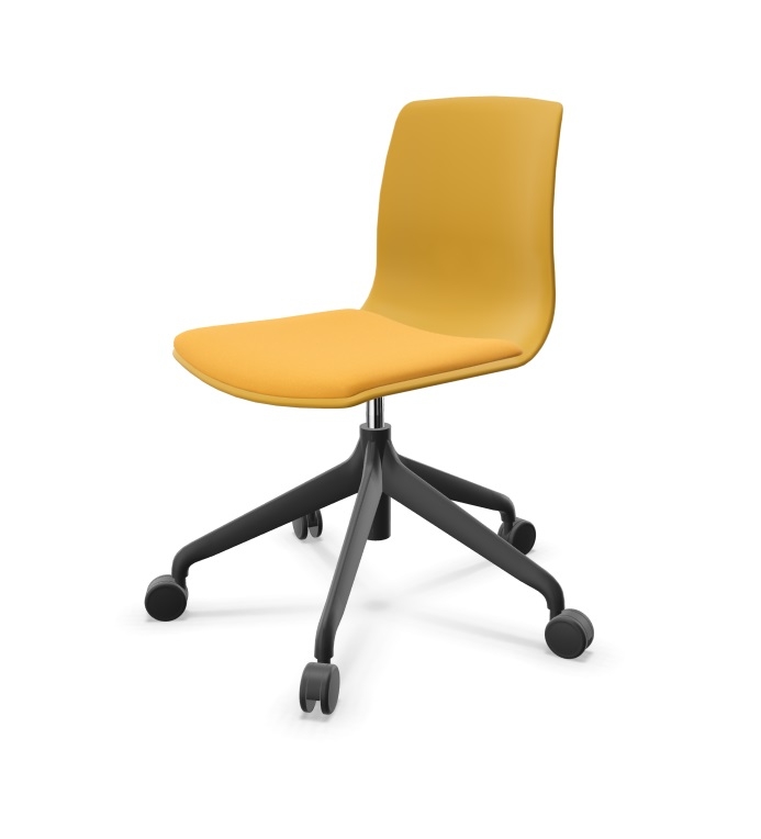 Noom 50 Polypropylene Swivel Gaslift Chair w/5 Spoke Castors