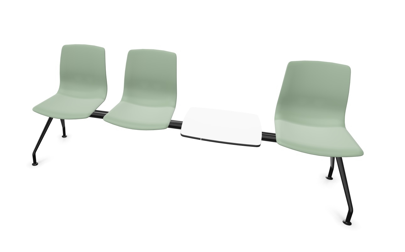 Noom 50 Polypropylene Beam Seating (3 Chairs & Table)