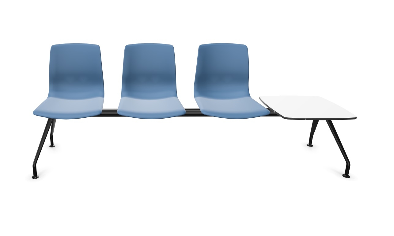 Noom 50 Polypropylene Beam Seating (3 Chairs & Table)