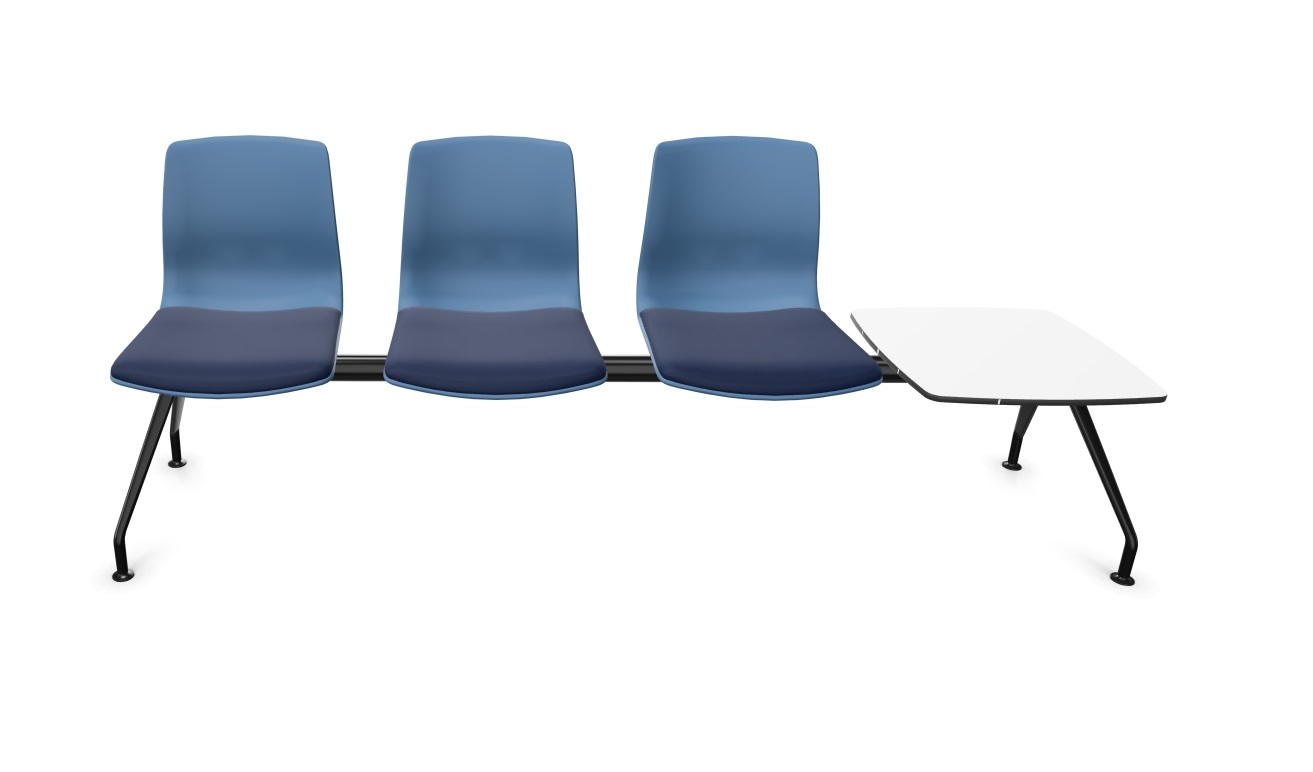 Noom 50 Polypropylene Beam Seating (3 Chairs & Table)