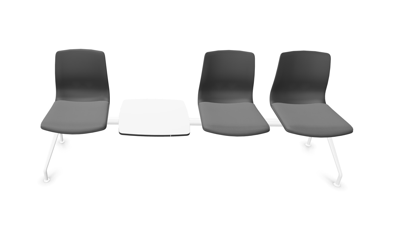 Noom 50 Polypropylene Beam Seating (3 Chairs & Table)