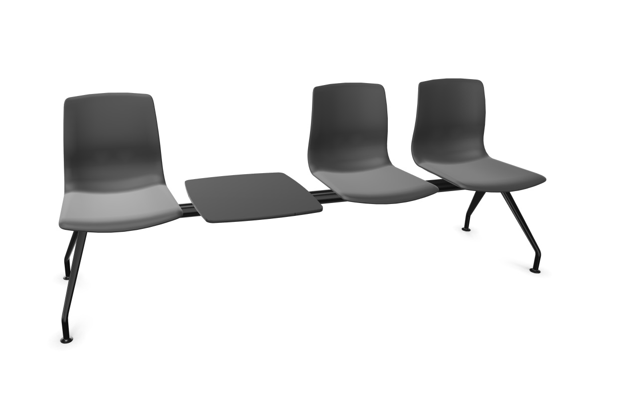 Noom 50 Polypropylene Beam Seating (3 Chairs & Table)
