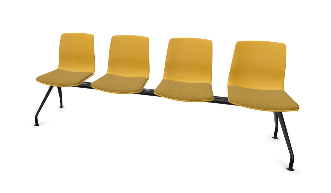 Noom 50 Polypropylene Beam Seating (4 Chairs)