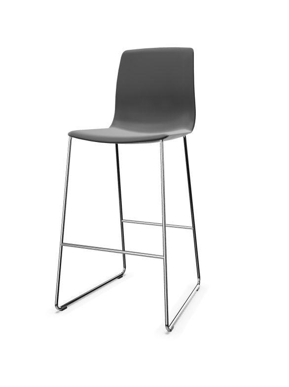 Noom 50 Polypropylene Armless Cantilever Bar Stool