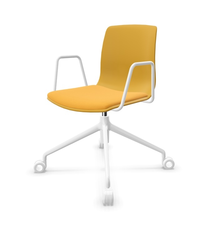Noom 50 Polypropylene Swivel Gaslift Chair w/Castors & Arms