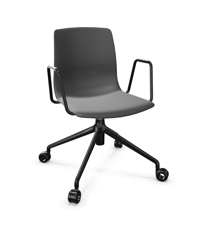 Noom 50 Polypropylene Swivel Gaslift Chair w/Castors & Arms