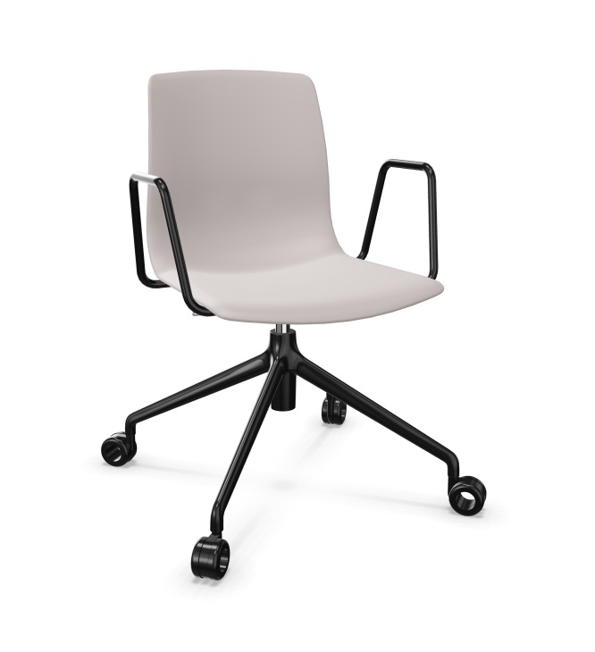 Noom 50 Polypropylene Swivel Gaslift Chair w/Castors & Arms