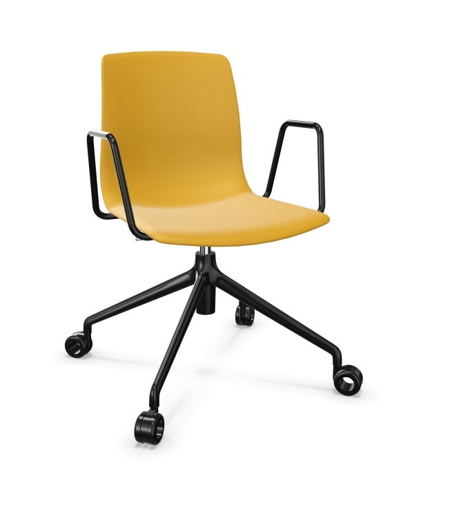 Noom 50 Polypropylene Swivel Gaslift Chair w/Castors & Arms