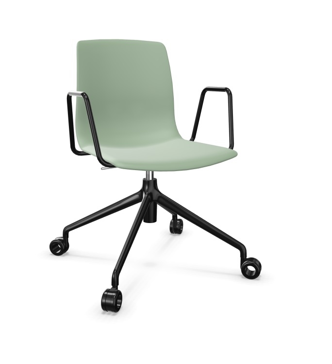 Noom 50 Polypropylene Swivel Gaslift Chair w/Castors & Arms