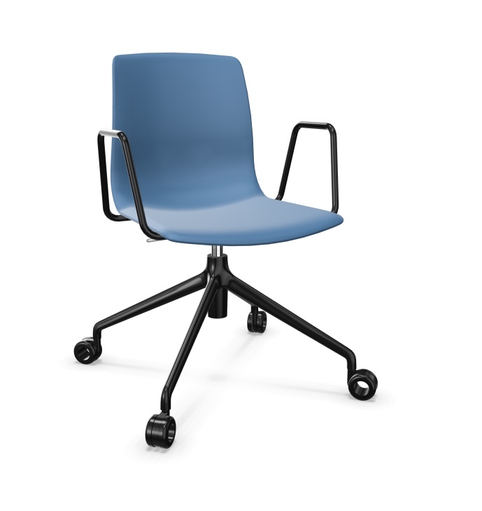 Noom 50 Polypropylene Swivel Gaslift Chair w/Castors & Arms