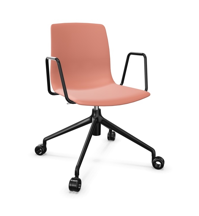 Noom 50 Polypropylene Swivel Gaslift Chair w/Castors & Arms
