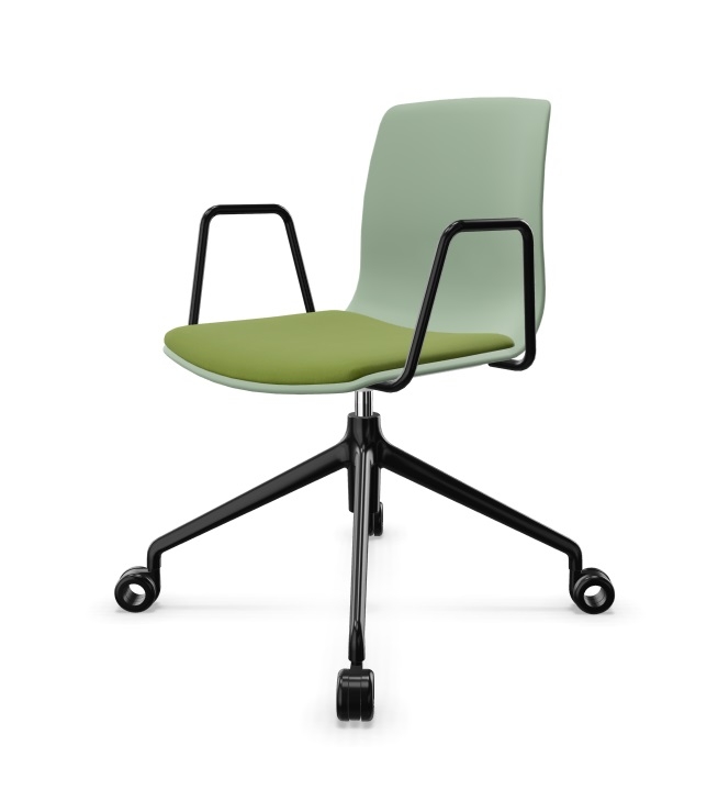 Noom 50 Polypropylene Swivel Gaslift Chair w/Castors & Arms