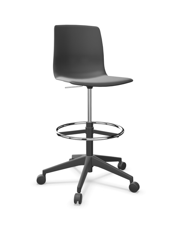 Noom 50 Polypropylene Swivel Gaslift Draughtman Chair w/5 Spoke Castors