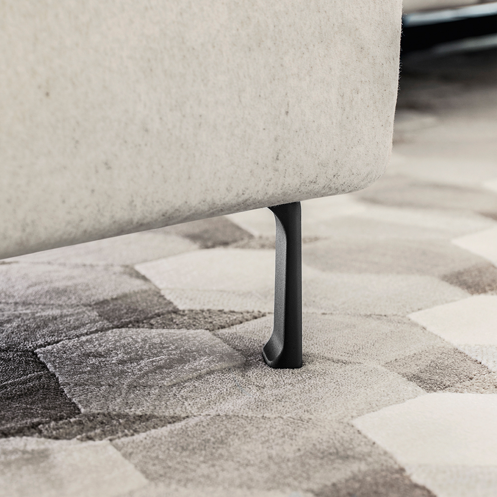 Cementino Polypropylene/Polyester 3D Geometric Pattern Rug