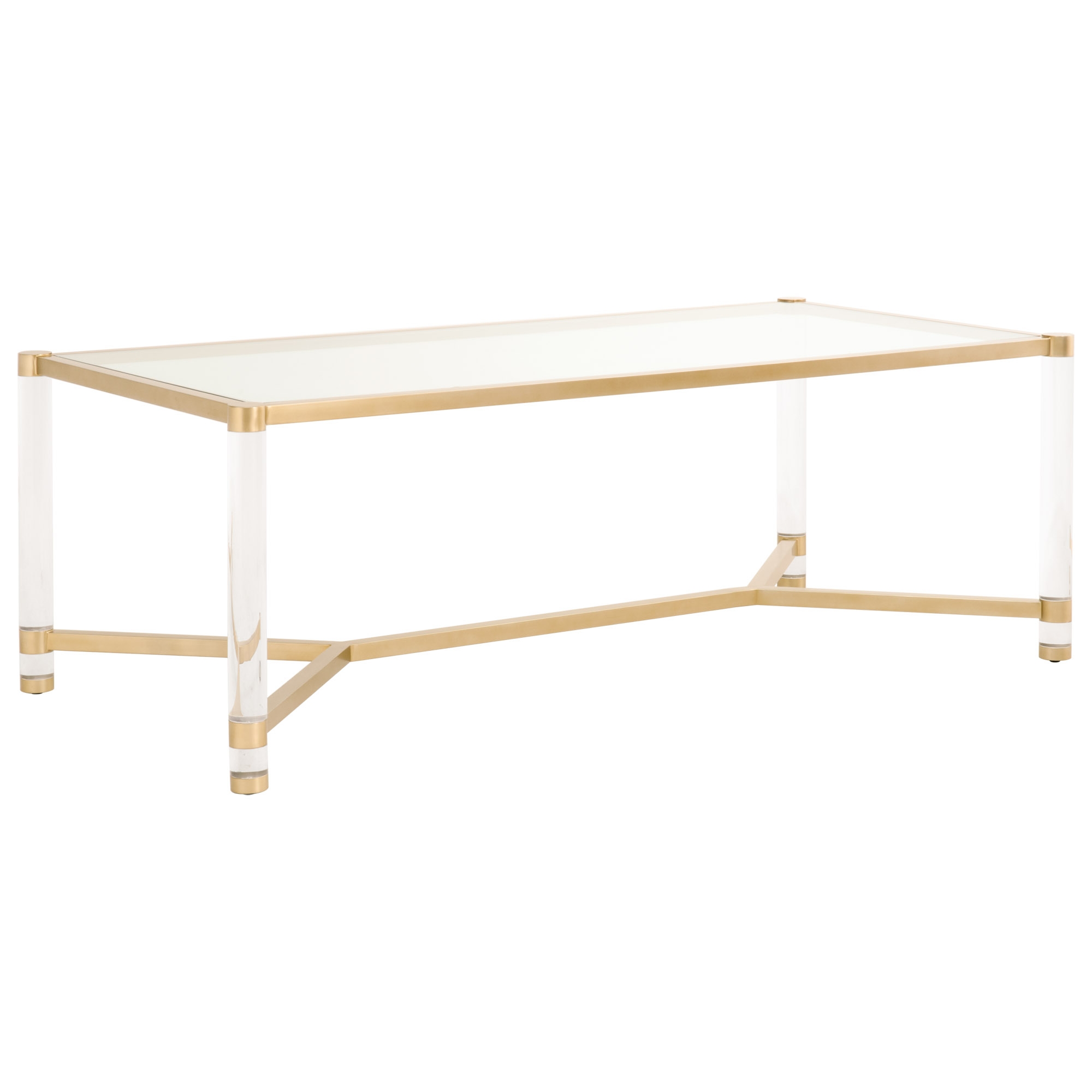 Nouveau Glass/Steel/Acrylic Rectangular Dining Table