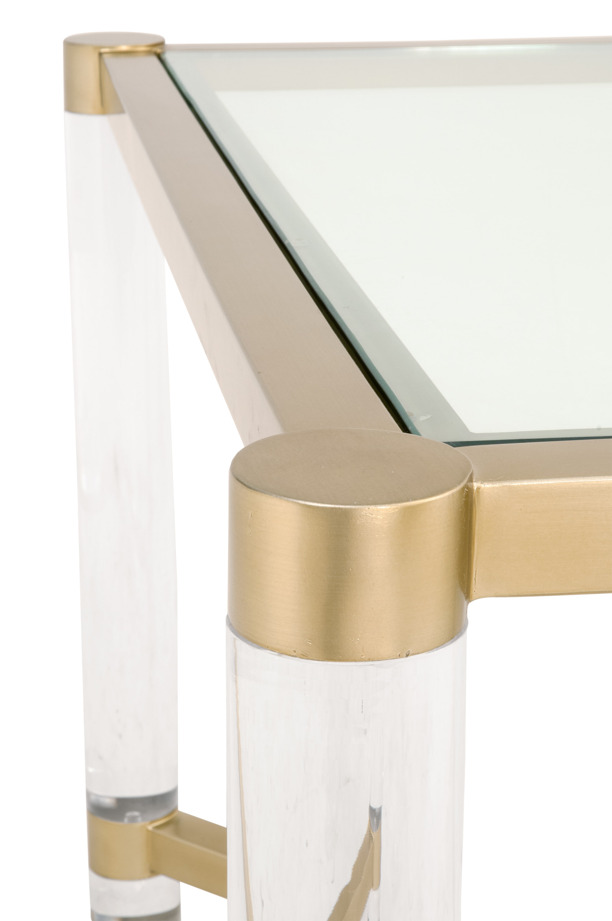 Nouveau Glass/Steel/Acrylic Rectangular Dining Table