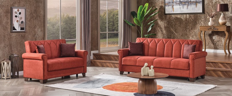 Nova Microfiber Convertible Loveseat
