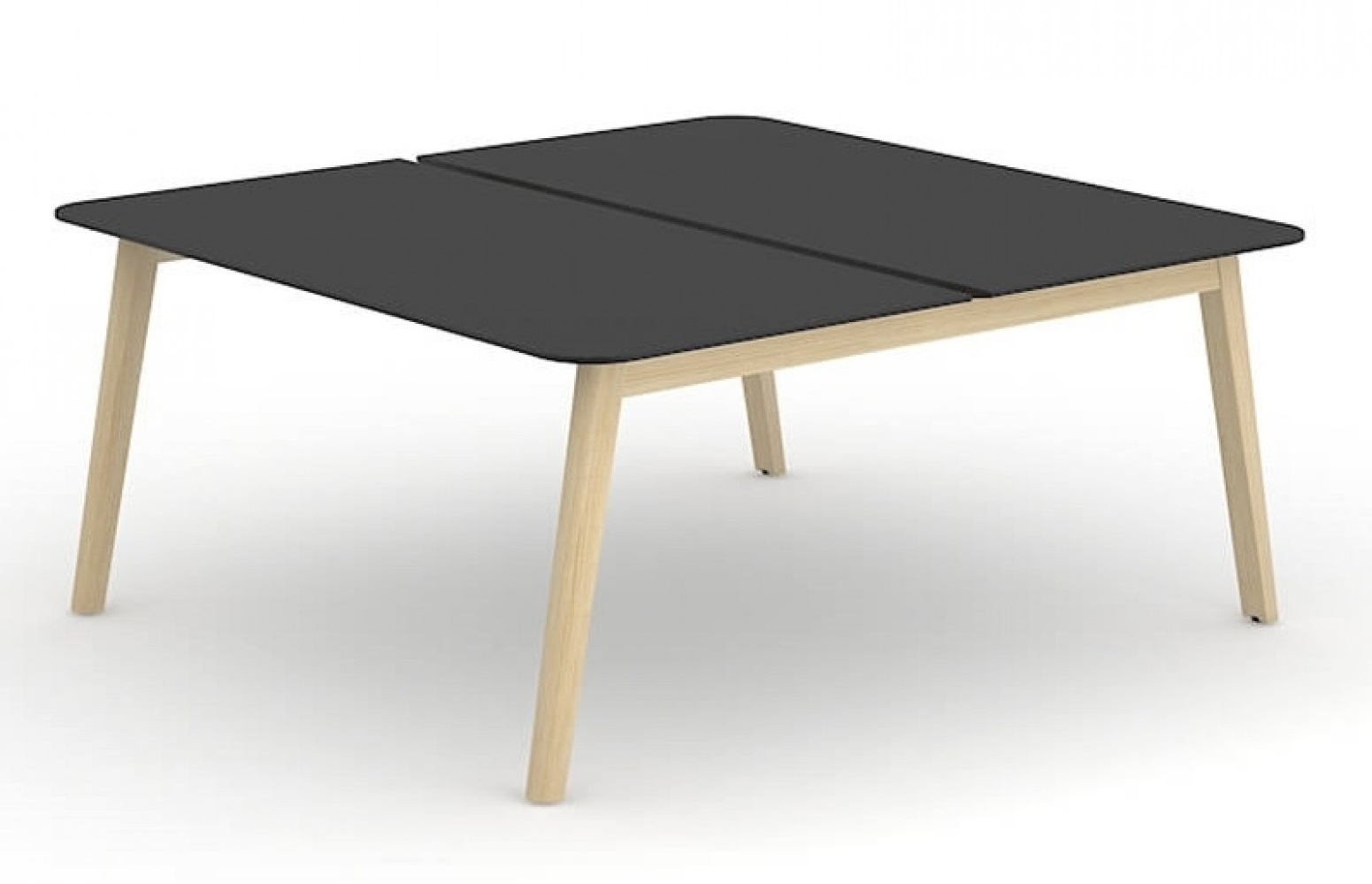 Nova Wood HPL D56.7" Office 2-Desk Bench