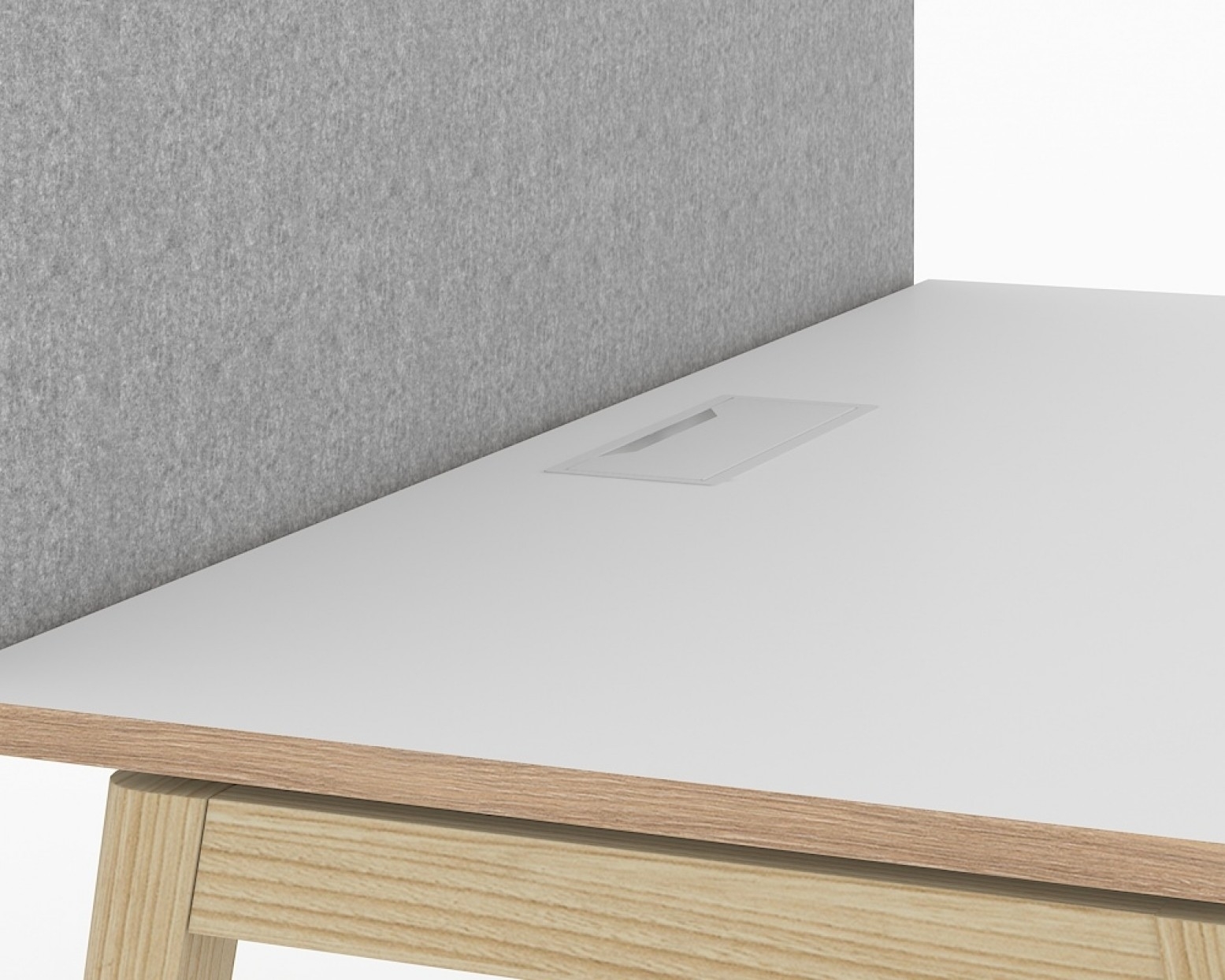 Nova Wood Melamine D27.6" Office Single Desk w/Grommet