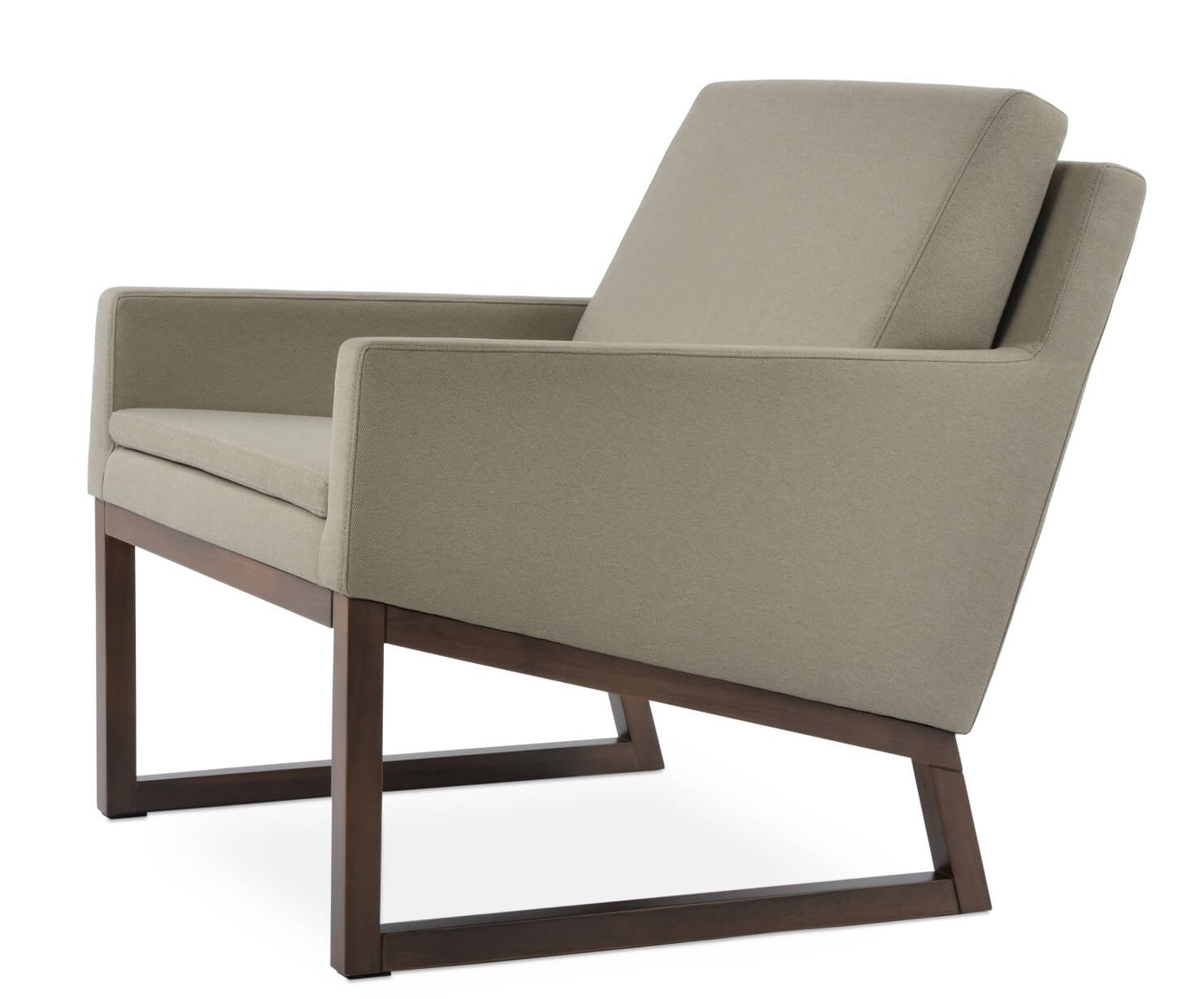 Nova Sled Wood Lounge Armchair