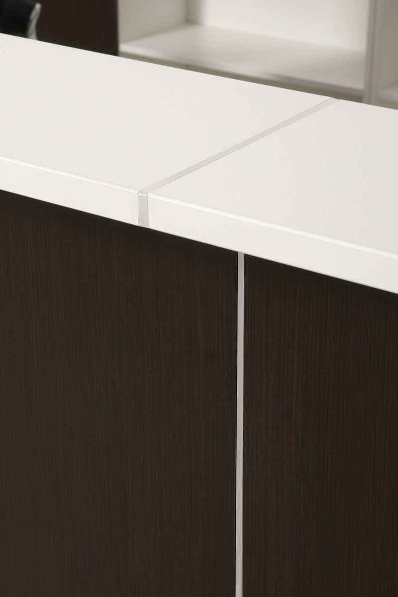 Nova 137" Dark Walnut Reception Desk Countertop