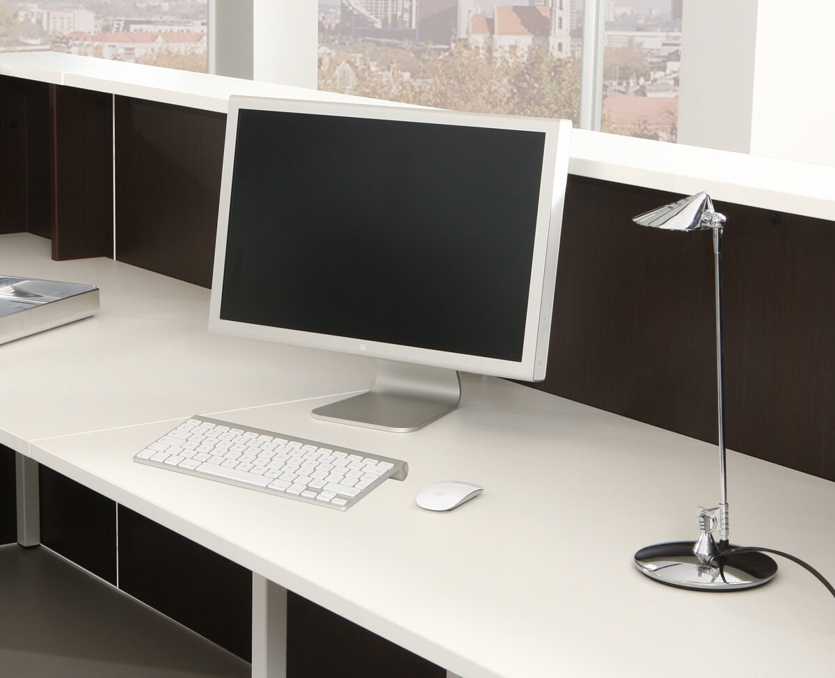 Nova 126" Straight Computer Table Reception Desk