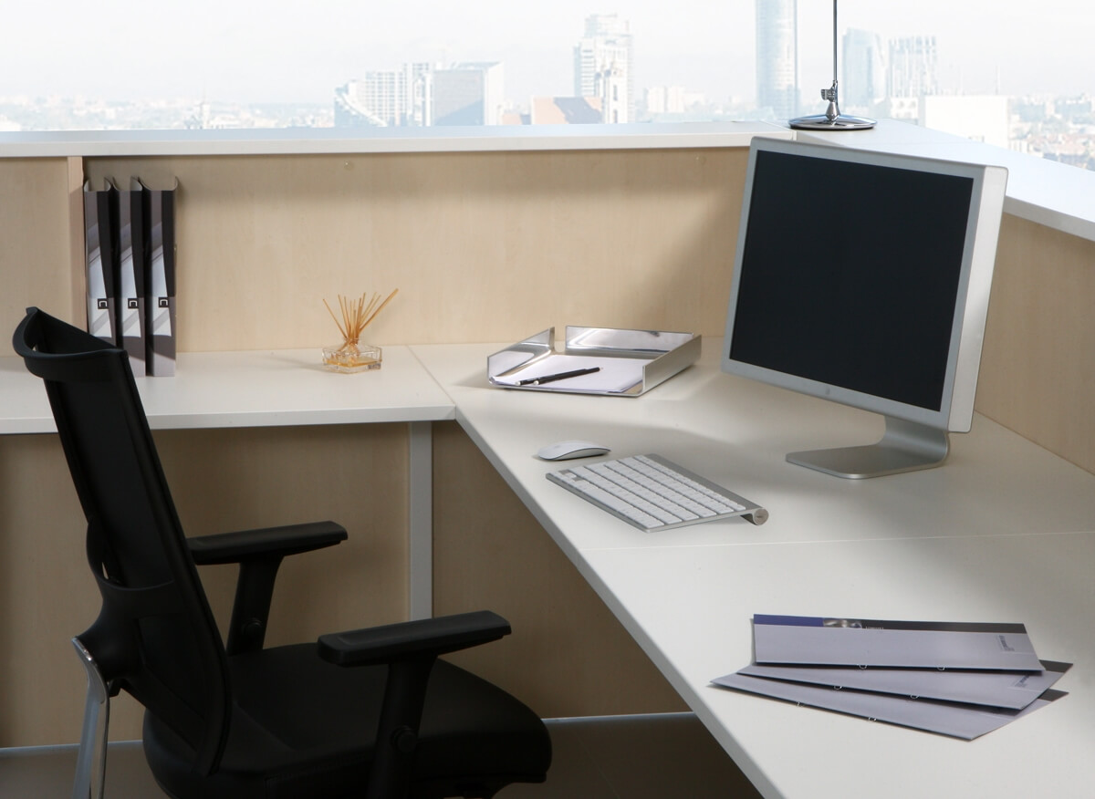 Nova Left Hand Reception Desk by NARBUTAS