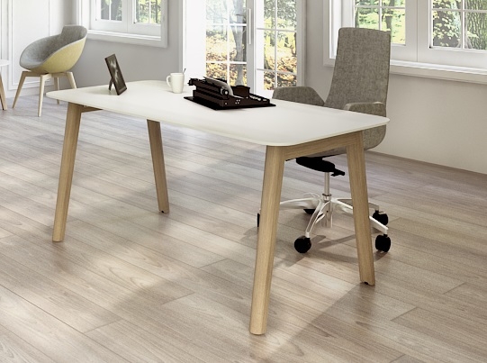 Nova Wood Desk with Rounded