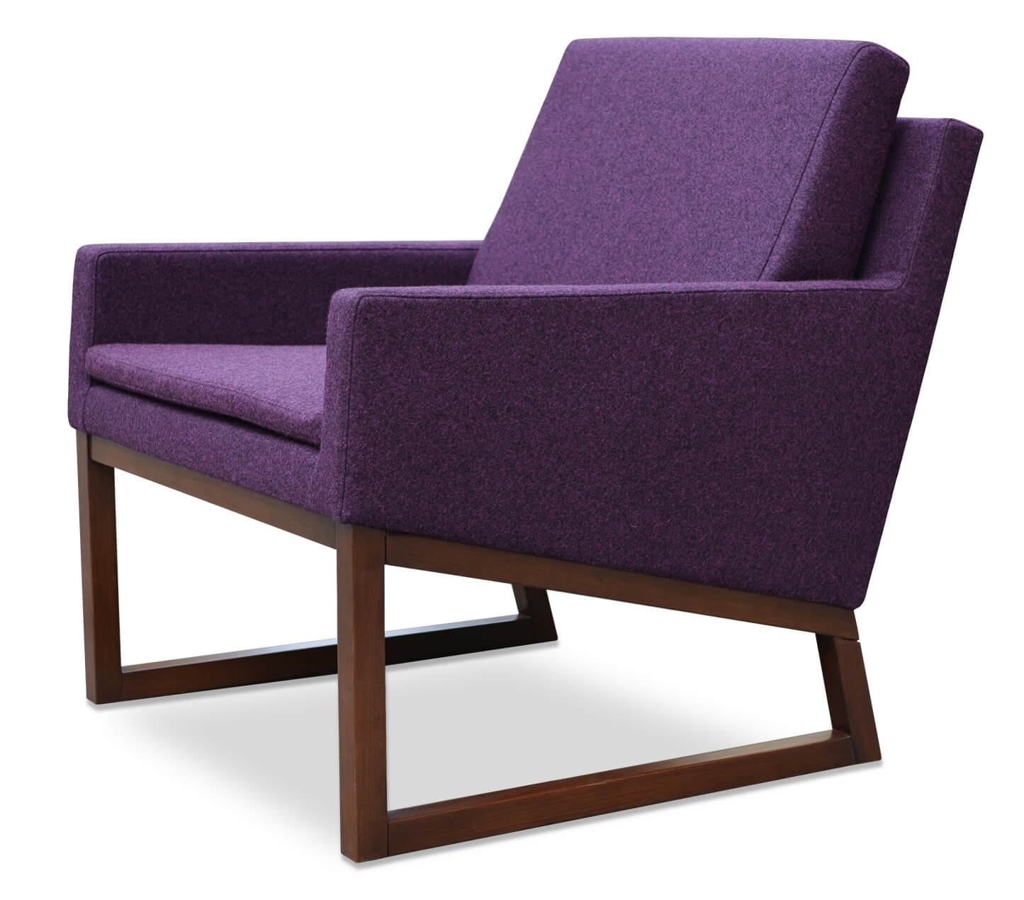 Nova Sled Wood Lounge Armchair