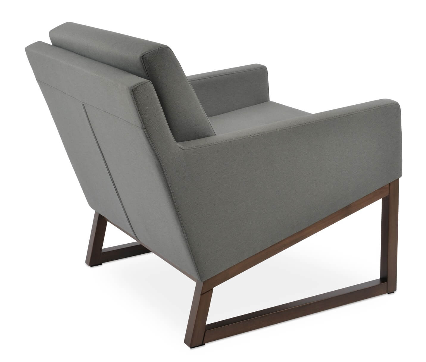 Nova Sled Wood Lounge Armchair