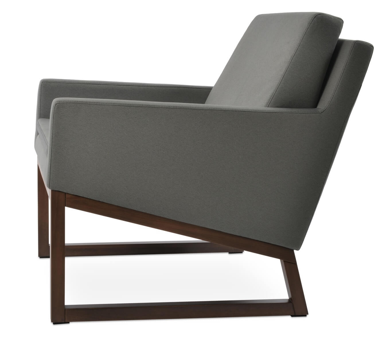 Nova Sled Wood Lounge Armchair