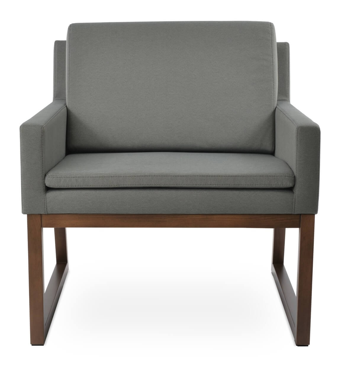Nova Sled Wood Lounge Armchair