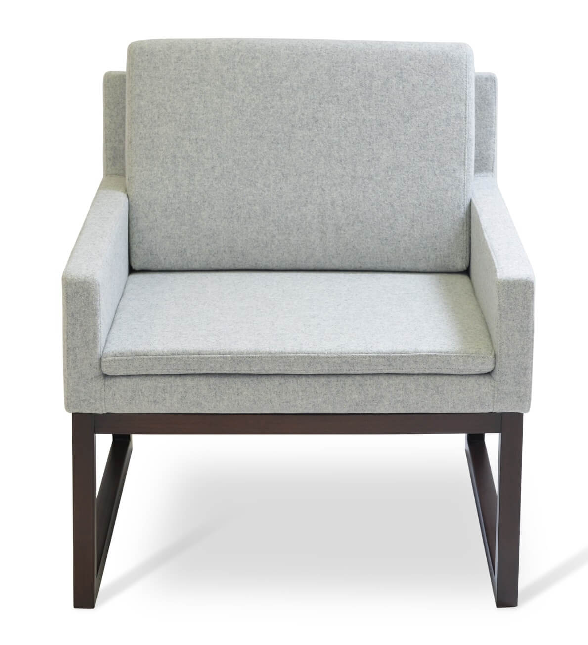 Nova Sled Wood Lounge Armchair