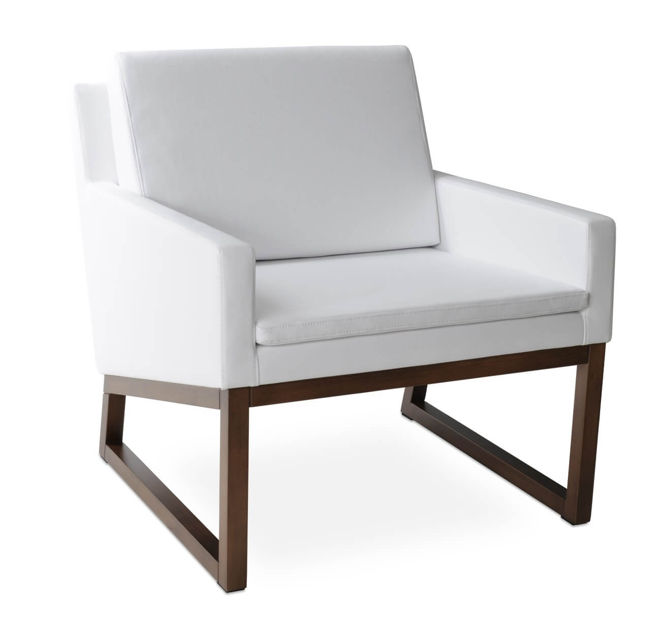 Nova Sled Wood Lounge Armchair