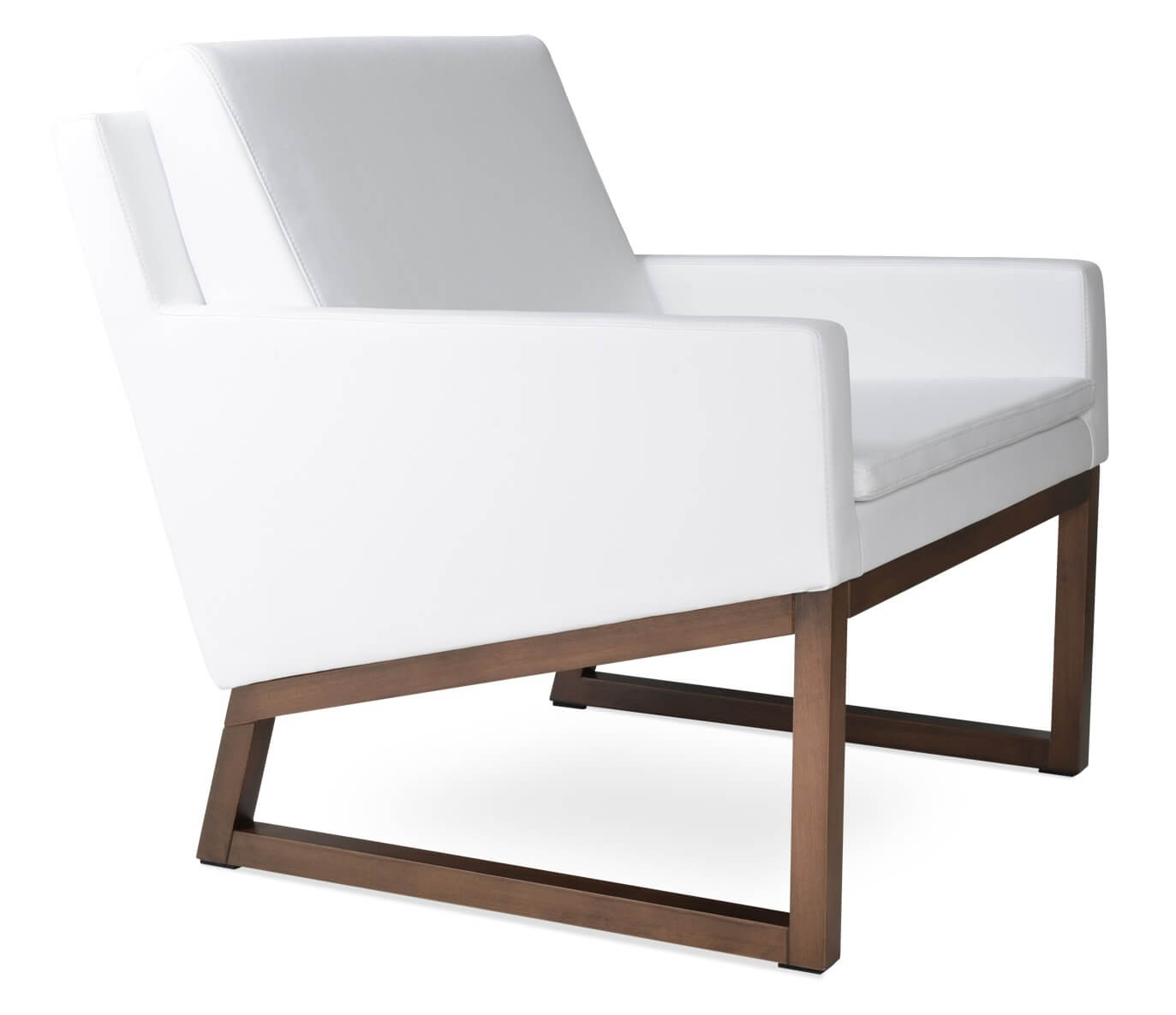 Nova Sled Wood Lounge Armchair