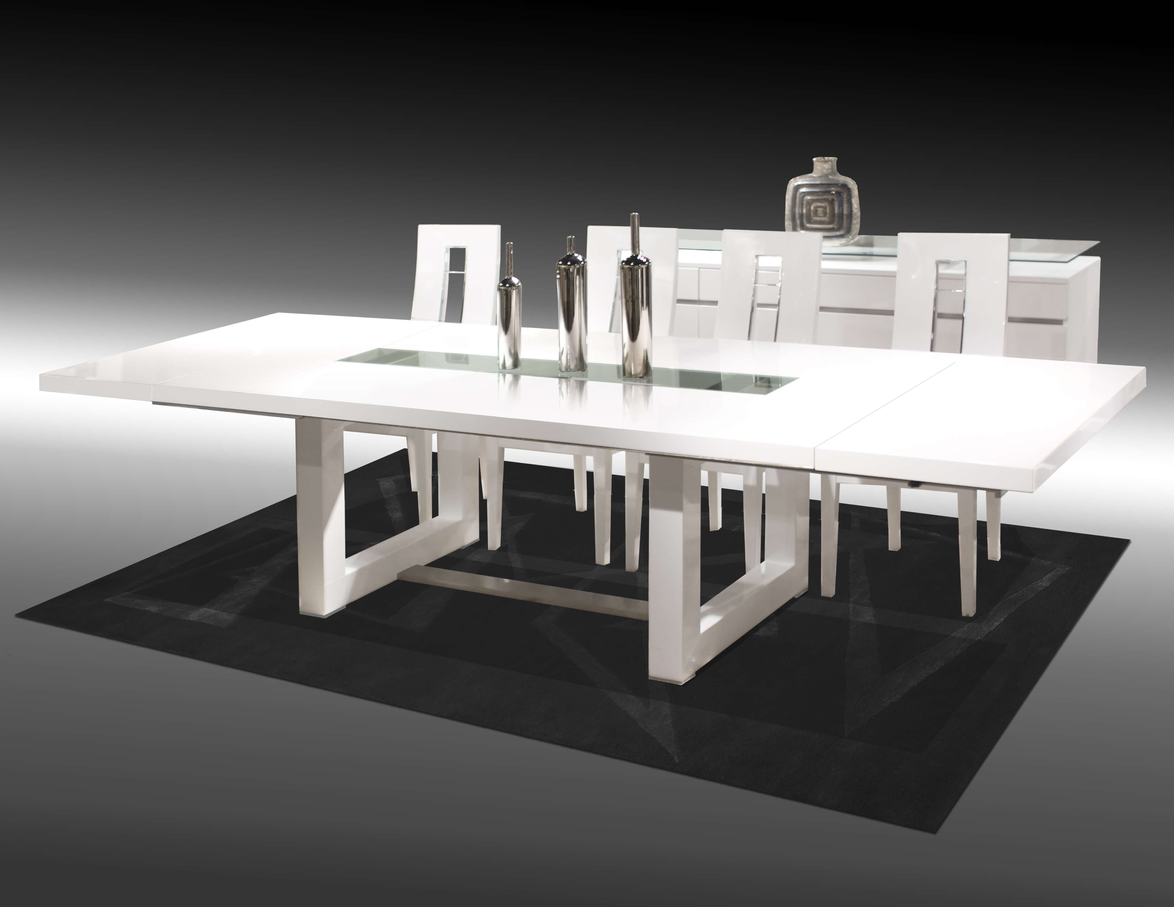 Novo Lacquer Dining Table w/Extensions by Sharelle Furnishings