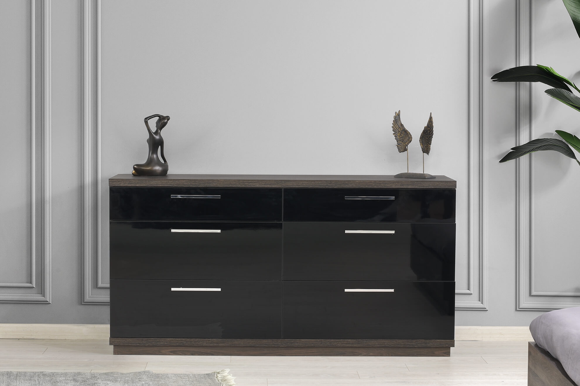 Napoli Wood LED Platform Bedroom Set